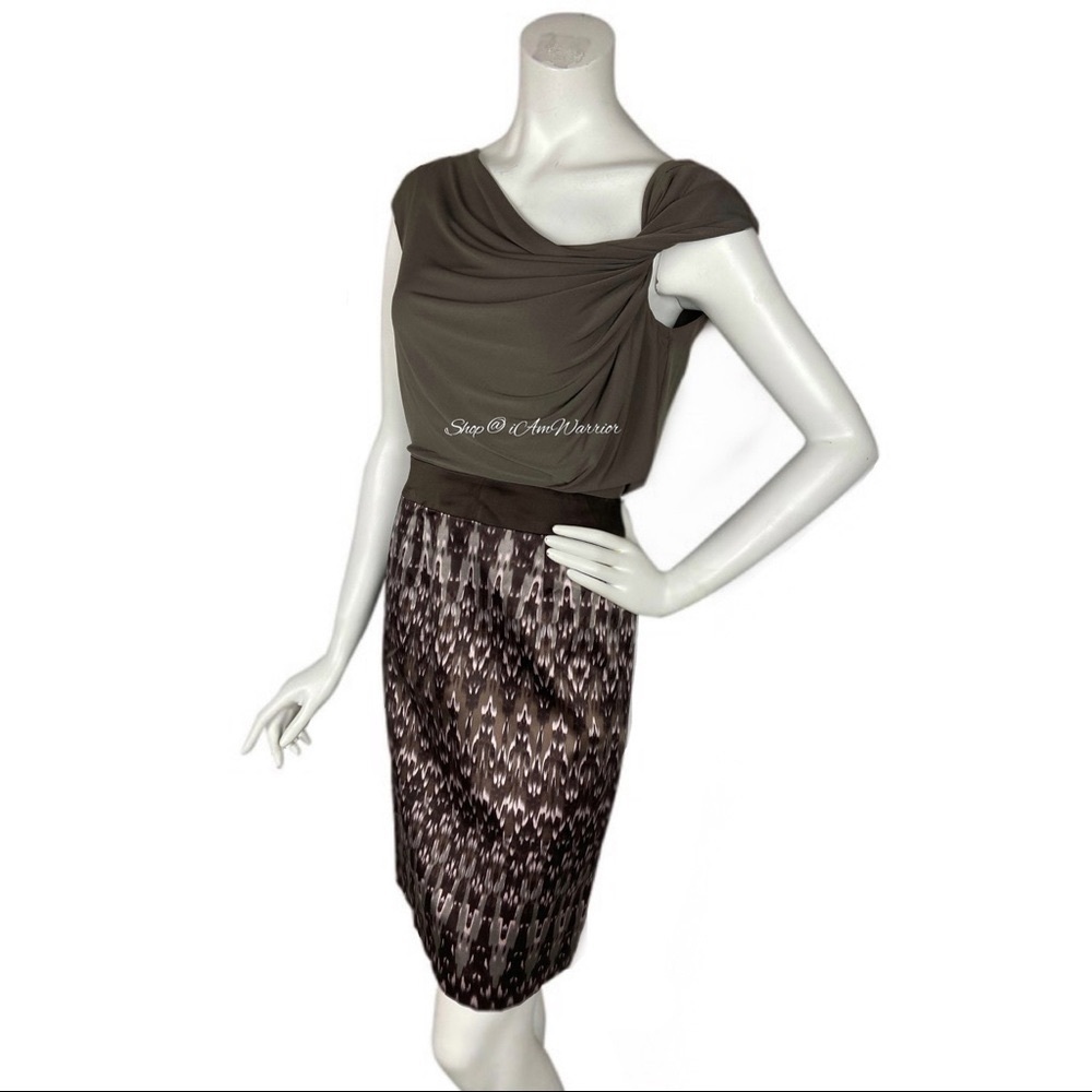 Suzi Chin NWT draped twist shoulder dress *shop@iamwarrior - Picture 2 of 9